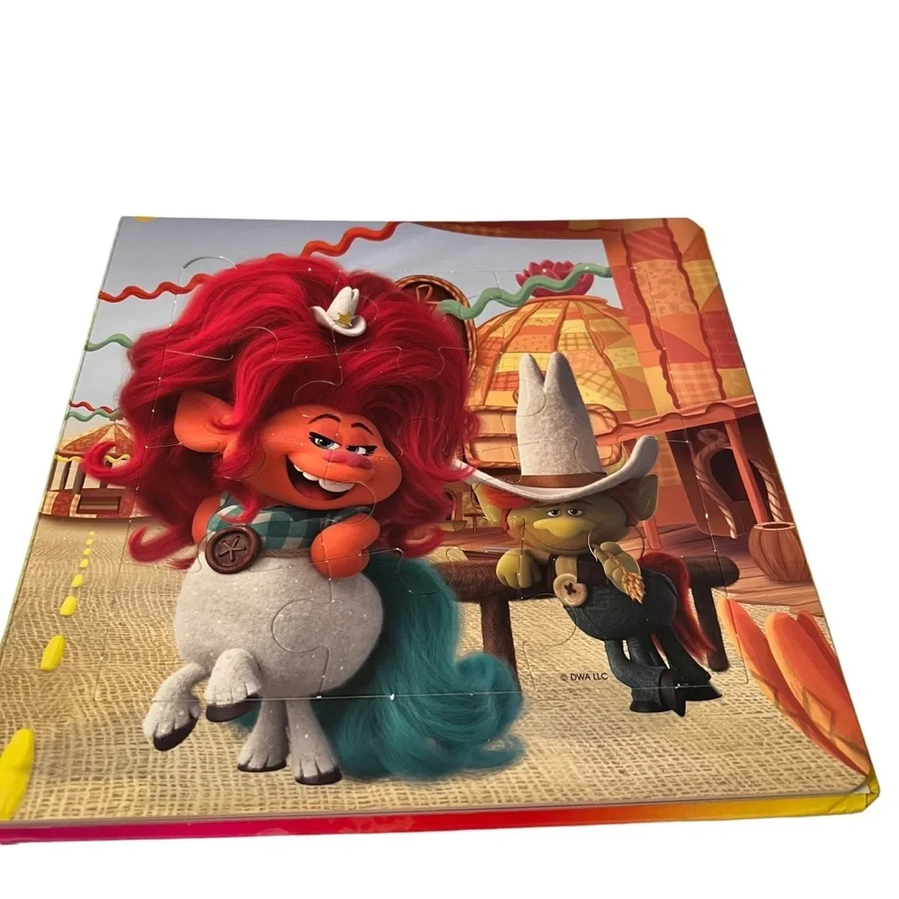 Dream Works World Tour Trolls  5 Puzzles - My First Puzzle Book Ages 3+ NWOT